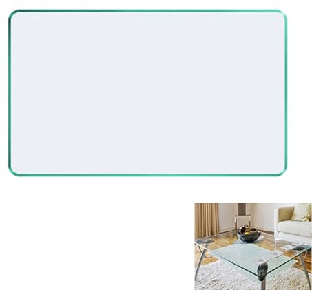 Hoiweqr Glasplatte Eckig, Tempered Glass DIY Table, Tischplatte Aus Sicherheitsglas, Glastisch Tischplatte Aus GehäRtetem, Glastisch Tisch, GehäRtetes Glas, Outdoor Glastisch (Size : 60x50cm)