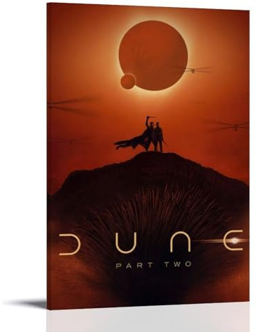 DUSUL Dune 2 Poster The Part Two Film Leinwand Malerei Wandkunst Dekorative Drucke Modernes Dekor Poster Wandkunst, Dekorative Malerei, Schlafzimmer, Gemälde, Poster 08x12inch(20x30cm) Frame-style