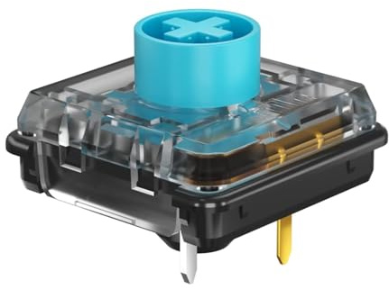 Kailh Choc V2 Low Profile Switch Blue Clicky, 4-Pin 50gf RGB SMD Gaming Mechanical Keyboard Switch (Choc Blue 45pcs)