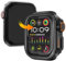 Wingle Schutzhülle aus Metall für Apple Watch 44 mm, Serie 6, 5, 4 SE, [verwandelt 44 mm nahtlos in Ultra nahtlos] iWatch Rugged Bumper 44 mm mit Rückenabdeckung, erhöhter Bildschirmschutz, Schwarz