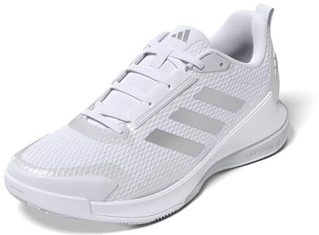 adidas Damen Novaflight 2 Indoor Shoes Sportliche Schuhe, Cloud White/Silver Metallic/Cloud White, 38 EU