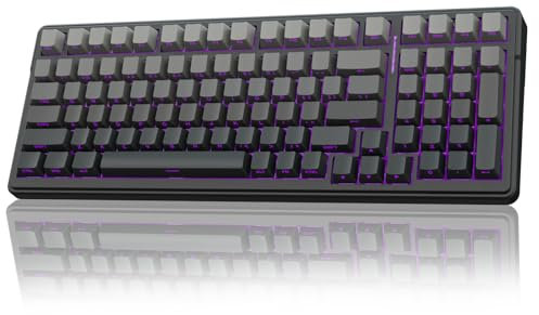 AULA F99 Pro Teclado mecánico inalámbrico, teclado personalizado intercambiable en caliente, retroiluminación RGB, interruptores lineales prelubricados, teclas PBT impresas laterales, teclados