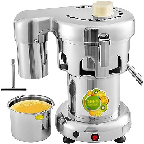 NSTVVEE Extracteur de jus Commercial, extracteur de jus centrifuge 370 W, Presse-Agrumes 4300 TR/Min, Presse-Agrumes Robuste, jus de Fruits et légumes pour magasins de jus, Restaurants, h