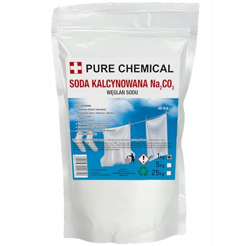 CHOSA Soda Kalziniert Natriumcarbonat 1kg | Soda Ash, pH Regler, Wasserenthärter & Industrielles Reinigungsmittel für Glas, Textil, Wasserbehandlung