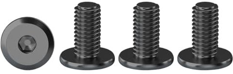 Drenky Tornillos Hexagonales De Cabeza De Botón 20 Piezas Tornillos De Cabeza Hueca Acero Inoxidable A2 V2A M4 X 10 mm Tornillos Herramientas De Tornillos Allen, Rosca Completa, Negro