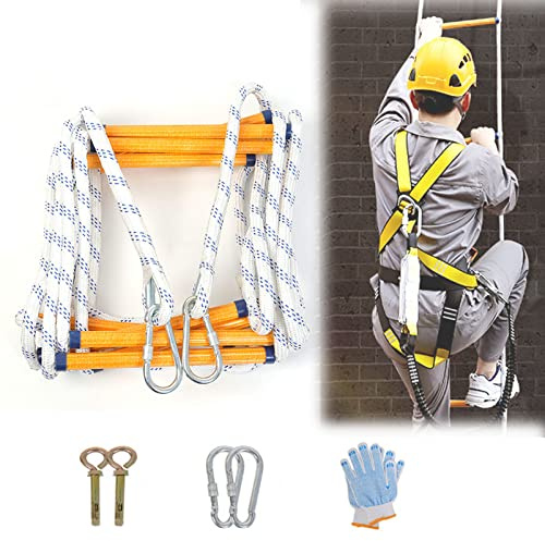 Rope Ladder, Fire Escape Ladder for Adults, Rope Ladder for Home Safety, Portable Emergency Escape Ladder for Balcony Windows