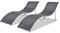 RWCCCRW Gartenmöbel - Klappbarer Loungesessel aus Aluminium und Textilene - 2 Stück