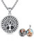 CUOKA MIRACLE Baum des Lebens Bild Kette 925 Silber Lebensbaum Medaillon Kette Foto Bilder Anhänger Wikinger Halskette Amulett zum Öffnen von Bildern Schmuck Geschenke für Damen Frauen Mädchen