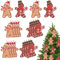 Weihnachtsdeko Lebkuchenmann Anhänger 12 Stück Christbaumschmuck Lebkuchen, Holz Lebkuchenfiguren Zuckerstangen Deko Weihnachtsbaumschmuck Anhänger, Weihnachtsdeko Figuren Für Weihnachtsbaumschmuck