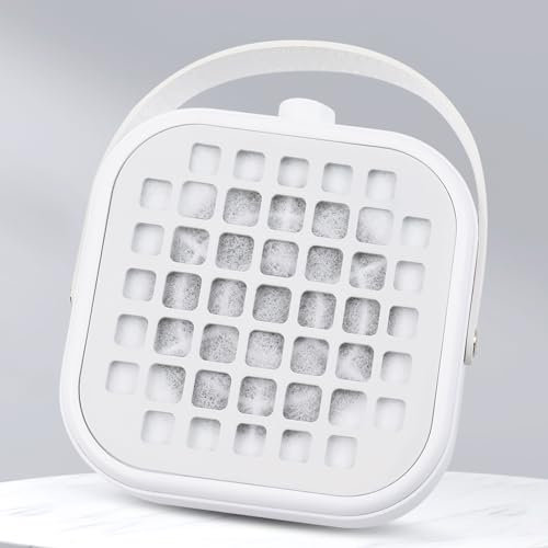 lootaan Small Nail Dust Collector with 30PCS Filter Pads, 6000 RPM Nail Vacuum Fan Dust Collector Nail Tech, Powerful Adjustable Suction Manicure Tool for Acrylic Nails