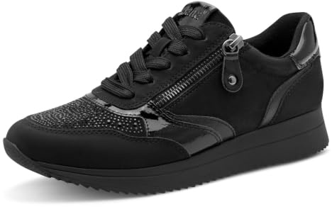 Jana Damen Sneaker flach mit Reißverschluss Vegan