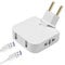 Momowin Enchufe Multiple，Enchufe USB Euro to USA，Ladron Enchufes Plano，180° Giratorio Enchufe Plano，para Viajes y enchufes de Pared USB domésticos
