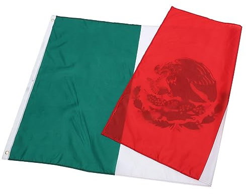 TOYANDONA Bandera De Poliéster Colores Decoración Para Fiestas Bandera De México