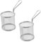 ifundom 2 Pièces Panier de Friture Acier Inoxydable Panier de Cuisson Pratique pour Frites Snacks à Chaleur Ergonomique