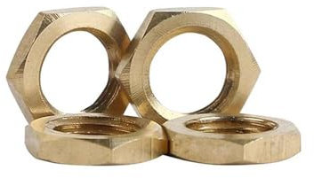 10 Stück M13-1.0(19mm×5mm) Messing dünne Muttern, Feingewinde Hex-Muttern