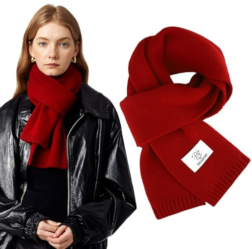 Kotashion Warmer Winterschal für Damen Gestrickt Einfarbig Modischer Schal, Sanft und Atmungsaktiv Reizt die Haut Nicht Leicht und Weich Geschenk für Frauen und Herren