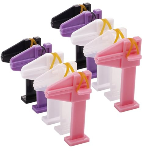 Clip di Posizionamento per Unghie 10 Pezzi Abs Bianco | Pieghevole e Riutilizzabile, per Nail Art Care, Facile da Riporre e Aiuta a Evitare Macchie
