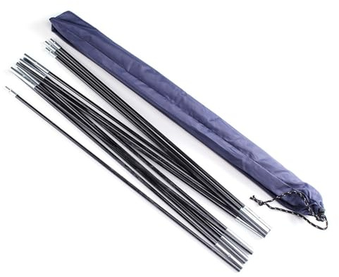 Hoppipola Fiberglas-Zeltstangen-Set, 3 m, für Outdoor-Camping, 7 mm Durchmesser, leicht und für kompakte 57 cm Lagerung, dehnbare Schnur, einfacher Aufbau mit sicherer Verbindung