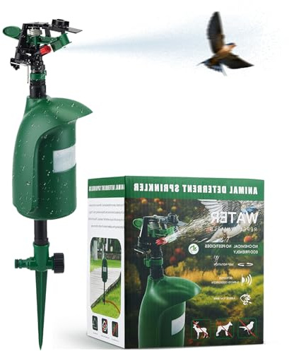 360 ° Tierfreundlicher Katzenschreck mit Wasserstrahl –, PIR-Sensor bis 10m, 360° Abschreckbar für Katzen, Marder, Vögel & Waschbären – Humaner Tiervertreiber für Garten & Teich