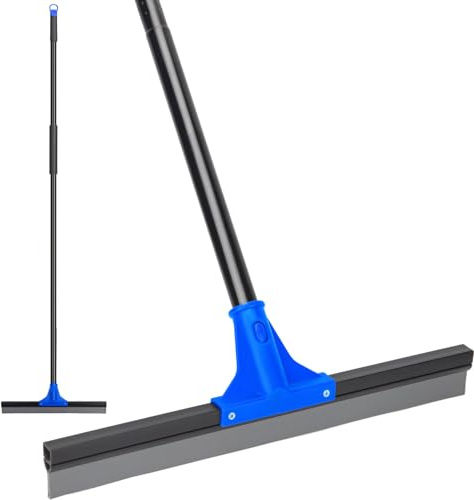 Abzieher Boden 45cm Wasserschieber Bodenwischer mit langem Griff 149cm Nasser Boden Gummiabzieher Hochleistung, Wasserabzieher für Innen und Außenbereiche, Garage, Dusche Bad Garten Küche Terrasse