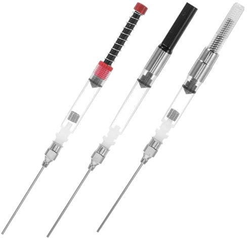 INOOMP Fountain Pen Ink Fill Assistant Spring Absorber Kit 6Pcs Compatible 3.4Mm 2.6Mm European Standard for Students and Office Use Lightweight Ink Syringe