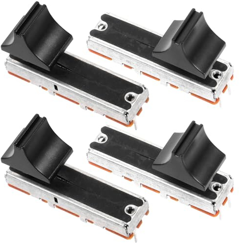 Generisch Linear Schiebepotentiometer 10K 30mm 4 Stück Gerades Potentiometer Ersatz für Dj Mischpult und Stereo Lautstärkeregler