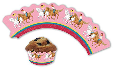 BIBI & TINA 12 Cupcake Banderolen Muffins und Cupcakes // Blocksberg Party Kindergeburtstag Geburtstag Kinder Mottoparty