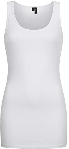 Vero Moda Womens Vmmaxi My Soft Long Tank Top Noos Vest, White (Bright White), XS UK