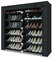 Mondeer 6 Schicht Schuhschrank Schuhablage Schuhregal Staubdichtes Stoffregal für ca. 36 Paar Schuhe, 110cm*115cm*30cm mit Schutzhülle, für Wohnzimmer, Schlafzimmer, Flur, Schwarz