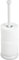 mDesign Porte-Papier Toilette autoportant – dérouleur Papier Toilette Classique pour Salle de Bain – Distributeur Papier Toilette élégant pour 3 Rouleaux de réserve – Blanc