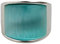 HIJONES Schmuck Damen Herren Mosaik Katzenauge Stein Edelstahl Opal Ringe Weit Silber Hell Grün Größe 68 (21.6)