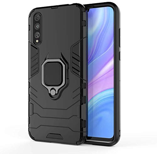 TANYO Cover per Huawei P Smart S (Huawei Y8p), Custodia TPU/PC Hybrid Custodie con 360° Supporto, Antiurto Guscio Protezione Bumper Case Caso, Nero