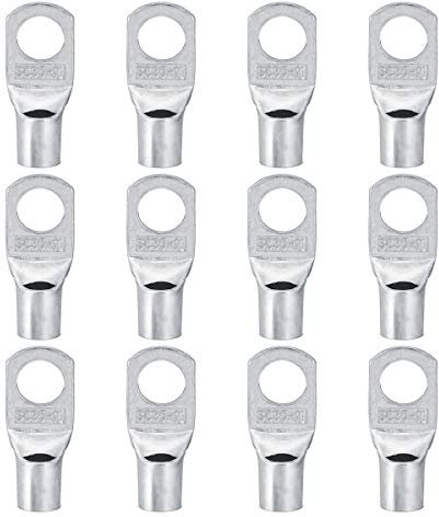 TuToy 12 Pezzi Capicorda In Rame Terminale Connettore Filo 2 Awg 35Mm² Foro 10Mm Terminali In Rame Stagnato Conne