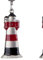 GILDE Schlüsselanhänger Leuchtturm 11x3cm, Metall, Rot/Schwarz/Silber, Matt oder Glänzend