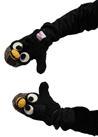 Pink Yak Handgemachte Tierhandschuhe Moon Bird für Kinder (XS)