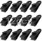 QH 12Pcs Tarp Clip Clamp, Hochleistungs-Plane Clips Set Sofortige Markisenklemme für Zelte Tarp Caravan Garden Shade Stoff Boot Abdeckung, Schwarz (12)