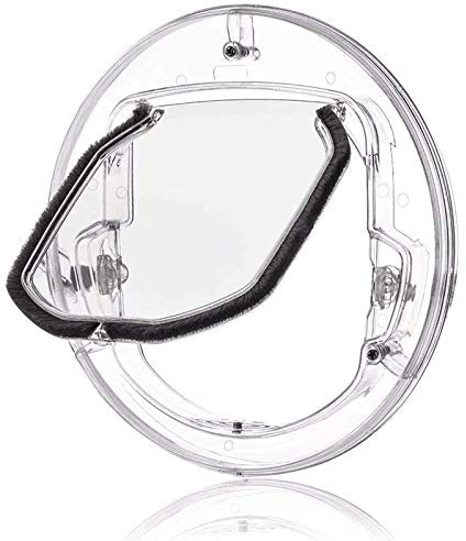 Katzenklappen HUA Katzenklappen- / Haustiertür Mit 4-Wege-Verriegelung, Transparente Winddichte Klappentür Für Glasholztür Und Fenster