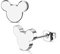 baobei mickey Mouse Stud earrings for women black silver gold Plated stainless steel Small Sleeper Cartilage minnie mouse stud earrings for men boy Girls Nickel Free with jewellery box (silver)