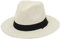 GEMVIE Sombrero de paja de verano de ala ancha Fedora sombrero de sol sombrero de paja para playa Panamá gorra para hombres y mujeres, Beige, 7-7 1/4