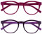 OPULIZE Blu Gafas de Lectura con Bloqueo de Luz Azul Pack de 2 Montura Redonda Rosa Fucsia Violeta Oscuro Bisagras de Muelle Mejoran el Sueño Ordenador Gaming Antirreflejante Hombre Mujer BB5-45 +1.50