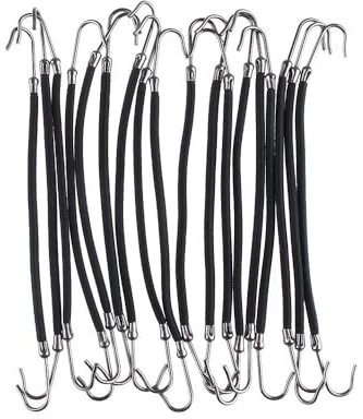IUAQDP 36 elastici per capelli con gancio per coda di cavallo, elastici per capelli con gancio, per donne e ragazze, per acconciature spesse, nero