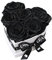 EG EMMIE GRAY Classic Infinity Rosenbox | Herz | Weiß – Traumhafte Infinity Rosen, 1-3 Jahre haltbare Rosen, Flowerbox mit echten, konservierten Rosen, edle Premiumrosen (S, Black Beauty)