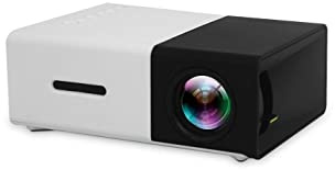 UK CELTD Portable Mini Projector 3D HD LED Home Theater Cinema 1080p AV USB HDMI (YELLOW)