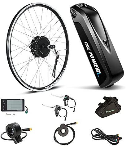 YOSE POWER Kit di conversione EBike 36V350W 27.5 kit di conversione bicicletta elettrica motore posteriore 27.5 per ruota libera pignoni con controller integrato Batteria Hailong 36V13Ah