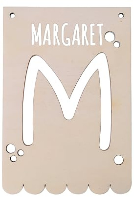 nagu® M- Holzbuchstaben-Girlande zum Bilden von Namen oder Wörtern und zum Aufhängen an der Zimmerwand oder als Dekoration für Kinderpartys. Originelle Geschenkidee für Kinder