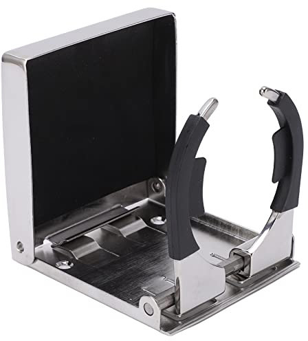 Portavasos para Barco, Portavasos de Acero Inoxidable para Barco, Portavasos Coche Expansor Portavasos Escritorio Portavasos Plegable Antideslizante con Alfombrilla para Coches