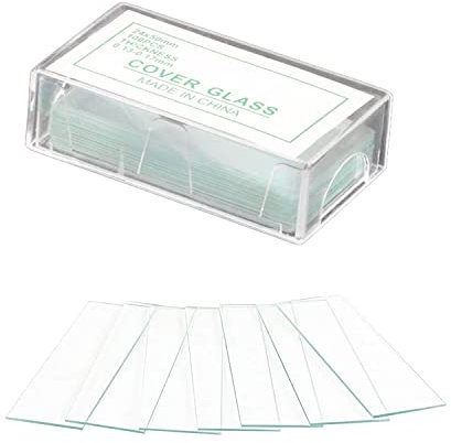 100pcs Standard Microscope Cover Slips, 24x50mm Microscope Coverslips for laboratory