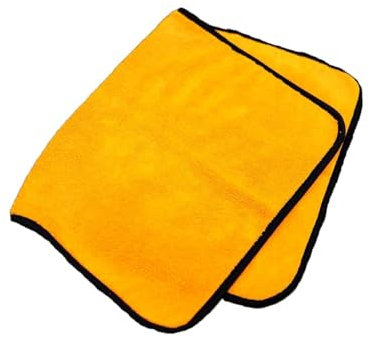 VIOVIE Autotücher 2 STK. 90 x 60 cm, Orange Auto Trockentuch XXL extra saugstark, schlierenfrei & fusselfrei Poliertuch aus spezieller Faser zum Trocknen nach der Autoreinigung,