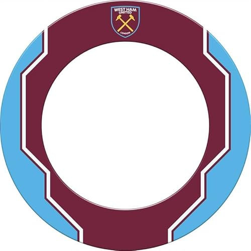 FOCO Offiziell lizenzierte Football Club Hammers FC Dartscheibe und Darts Surround, Geo, Weinrot/Blau (SU245)