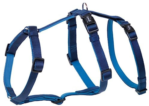 Nobby Sicherheitsgeschirr Turva Leckschutz für Hunde Nylon und Neopren (XS-S Hals 24-34 cm, Brust 30-40 cm, Blau)